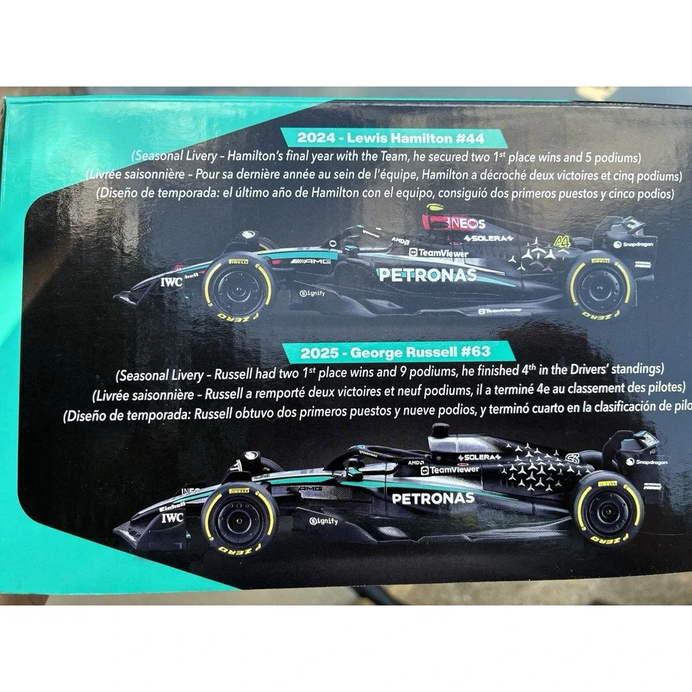 Burago 1:43 Scale Mercedes Benz Formula F1 Die Cast Racing Car 6-pack Set New